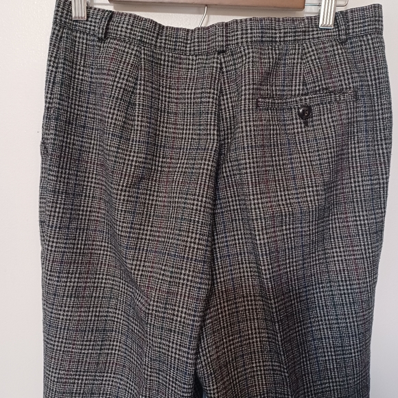 Glen Plaid Pants Dark Academia Career Work Office Size 14 Ankle Length Vintage - Picture 4 of 13